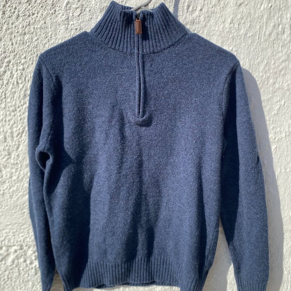 JCREW HALF ZIP 100% LAMBS WOOL SWEATER